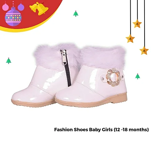 Fashion shoes Baby Girls Pink Booties - 12-18 Months